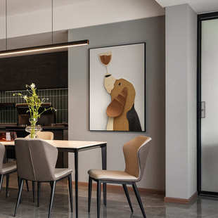 现代简约餐厅装饰画餐桌墙面布置2025新款饭厅背景轻奢高级感挂画