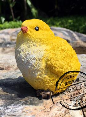 创意礼物庭院家居仿真可爱小鸡树脂雕塑工艺品摆件户外小动物装饰