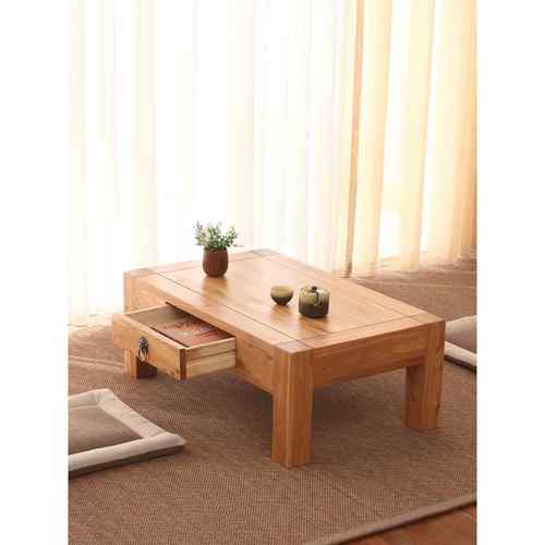 高档老榆木榻木榻米茶几实飘窗炕桌日式地台抽屉禅意矮桌桌阳台茶