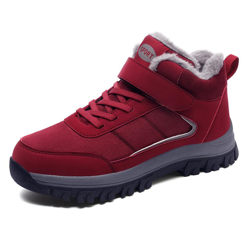 正品爸爸鞋冬季绒保厚暖老人防滑防加中老年健步滑户外老加北京棉