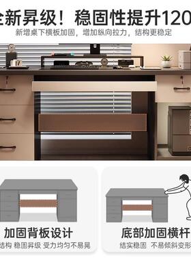 电脑桌台带抽屉写字桌子家用书桌KBO简约代卧室办公桌现椅简桌易