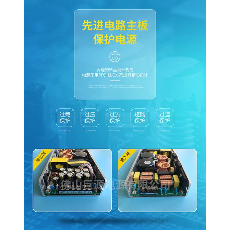 厂家 36V27A大功率电源过认证薄款电源1000W双组输出开关电源