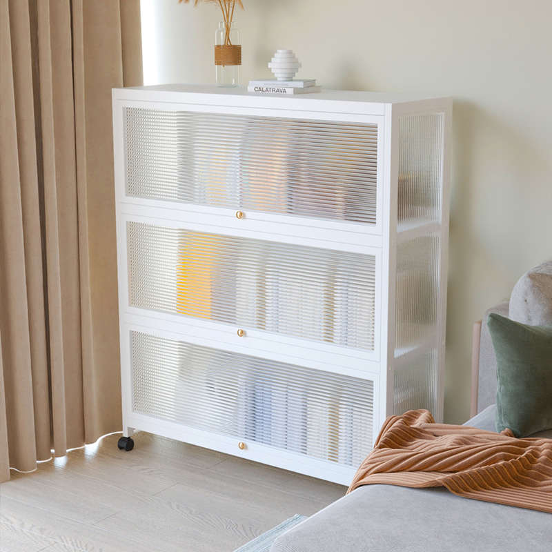 厨房置物架落地多层橱柜多功能微波炉烤箱置物柜带门收纳储物碗柜