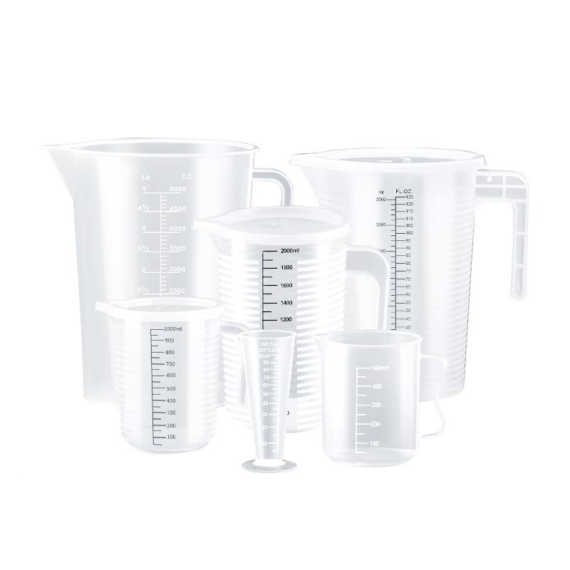 整箱加厚透明塑料量杯250 500 1000 5000ml耐高温刻度量杯