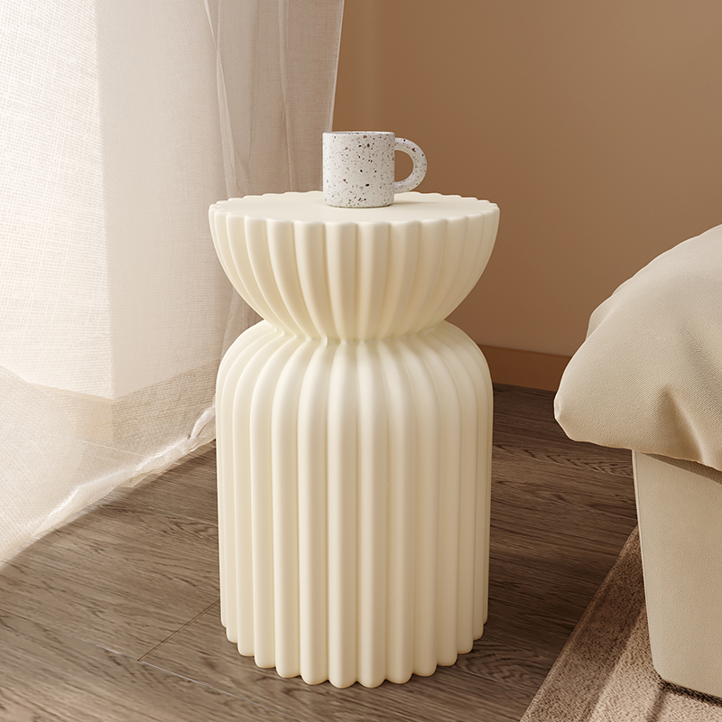 奶油风客厅茶几边几沙发旁大型落地摆件创意现代简约家用床头角几