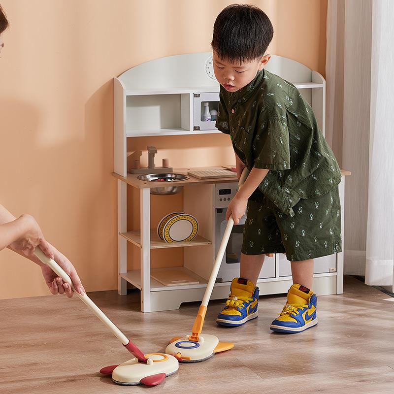 儿童拖把家用小孩宝宝专用小飞机小朋友拖布拖地工具迷你旋转地拖