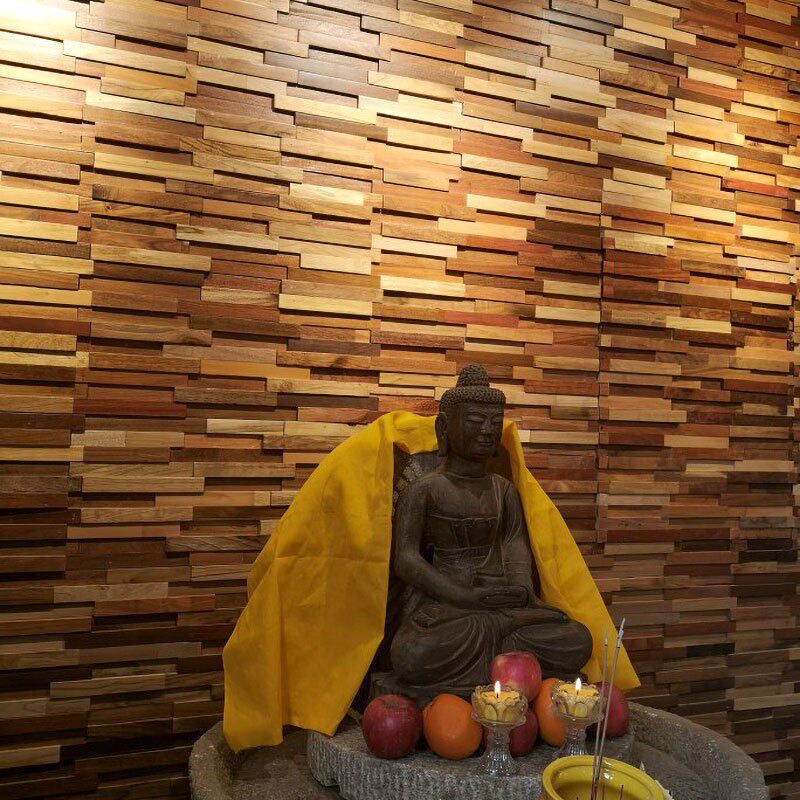 实木马赛克背景墙装饰材料细长条船木马赛克墙贴装饰内墙中式客厅