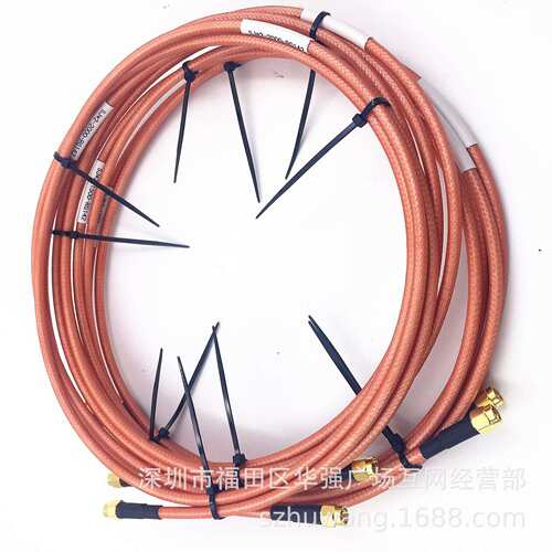 1米6G RG142双屏蔽射频同轴电缆跳线组件 SMA公头/SMA公头