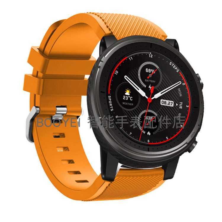 适用于Amazfit智能运动手表4硅胶表带GTR2e华米Stratos 3腕带47mm