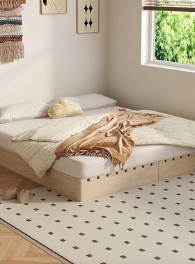 日式榻榻米木排骨架双人落地实床架租屋矮床地板铺AIH经出济型龙