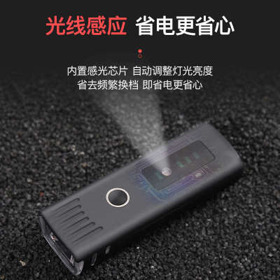 自行车灯感应车前灯山地夜骑充电手电筒防雨单车骑行装备配件大全