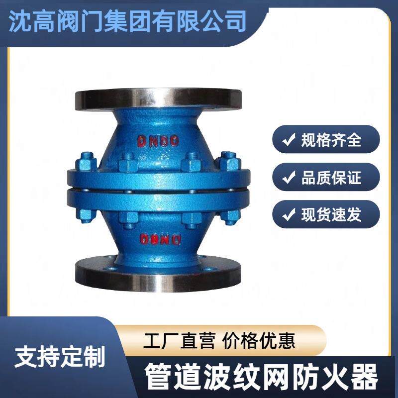 GZW-1不锈钢/铸钢天然气阻火器法兰阻火器管道波纹网防火器DN50