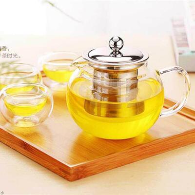 Hear Resistant Glass Teapot Cup with Stainless Steel Infuser