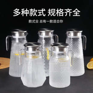 亚克力扎壶厂家批发耐高温凉水壶餐厅果汁pc壶塑料冷水壶透明茶壶
