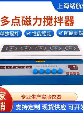 现货智能数显多点磁力搅拌器五点十点平板加热磁力搅拌器厂家包邮