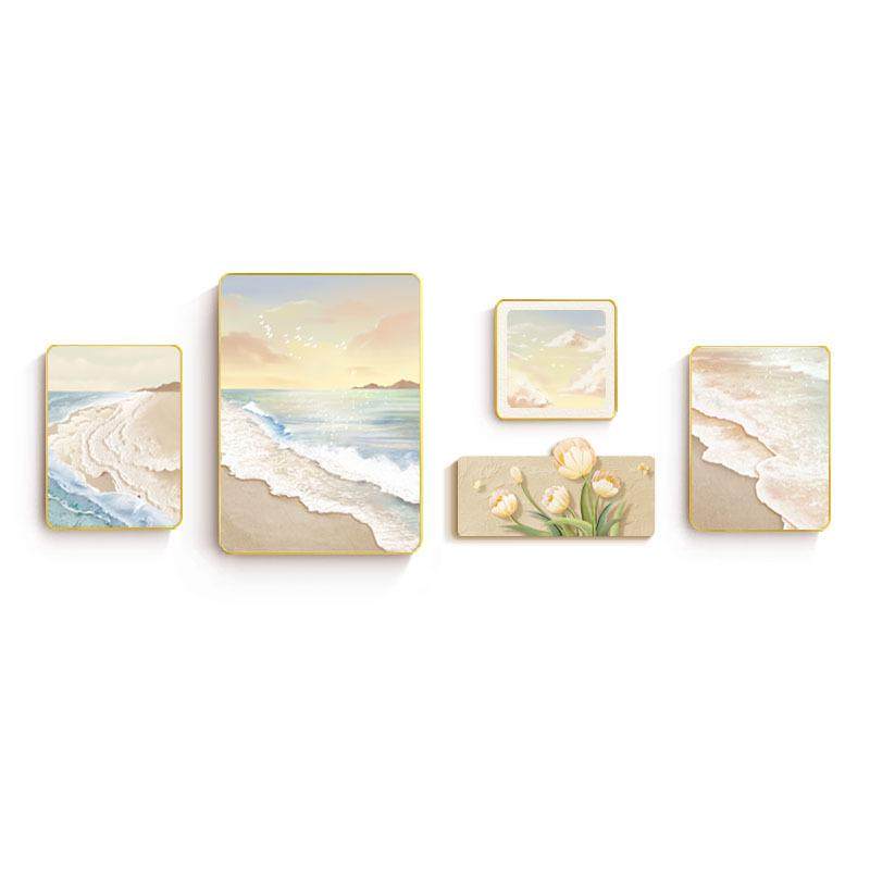 奶油风客厅沙发背景墙装饰画山水画客厅挂画现代简约花卉肌理壁画,家居饰品,现代装饰画,淘宝优惠券,粉丝福利购,淘宝优惠卷