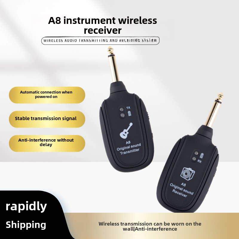 A8吉他无线发射接收器电吹管连接线乐器蓝牙音频传输器演出连接