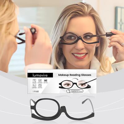 LUMAVIRE Makeup Assistant Glasses 1.7x Magnification + 180°