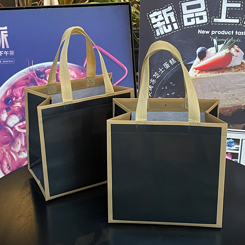无纺布外卖防水打包手提购物环保包装袋子定制LOGO便当烧烤简餐