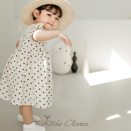 kidsclara韩国女童连衣裙夏装，0-4岁宝宝波点公主，裙子婴儿衣