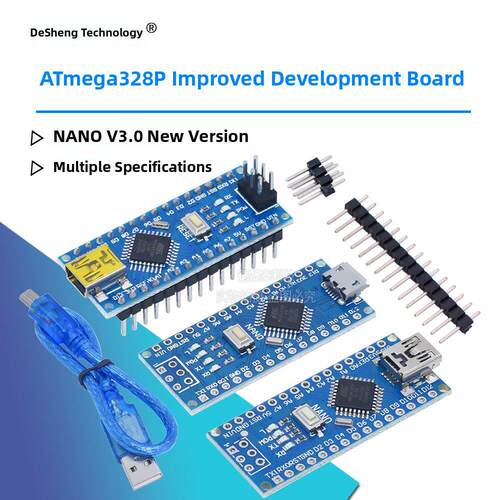 Nano-V3.0模块 ATMEGA328PB开发板学习板 CH340改进版适用arduin