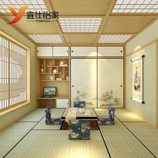 日式推拉门移门雪见窗和室门隔断格栅藤编门实木障子门格子门定做