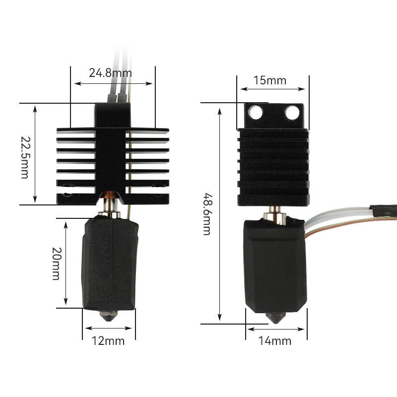 起迪Max3/Plus3/Q1Pro升级热端硬化钢可拆卸挤出机3D打印机配件