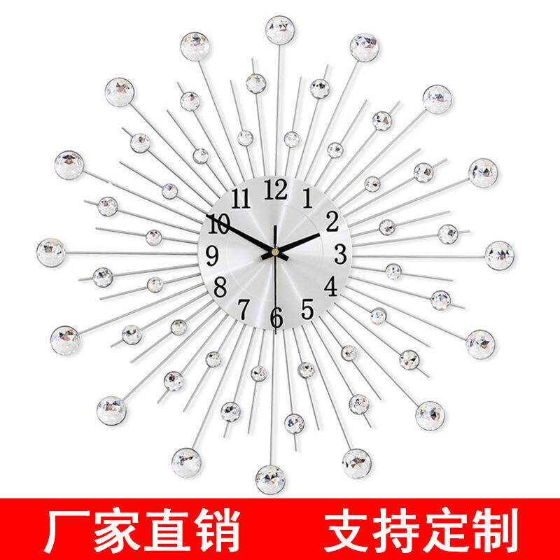 创意铁艺金属钟表挂钟客厅家居装饰时钟石英钟亚马逊跨境外贸