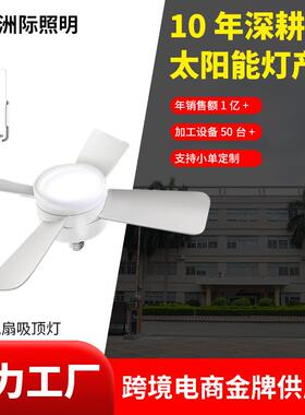 跨境新款简约护眼节能吊扇灯e26e27螺口灯风扇卧室静音遥控风扇灯