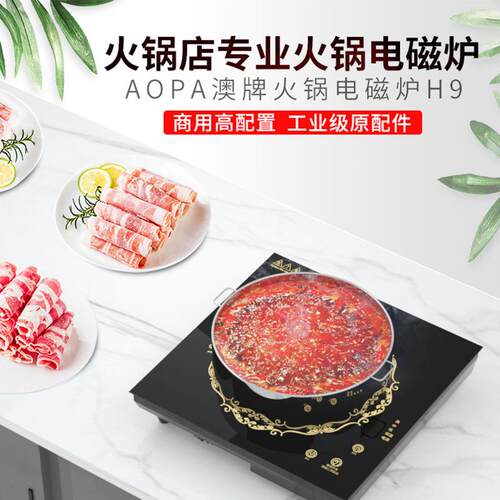 APA澳牌H9火809锅用电磁炉商用嵌入O式方形YS-22P0线控店大功率20
