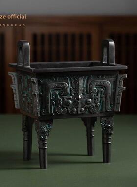 采购产品铜三脚架装饰品，覆古古董青铜客厅酒柜，中国家装，乔迁