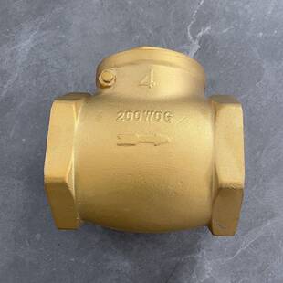 止回阀大口径档板铜阀门1002.5寸6寸4寸DN6580150 黄铜卧式