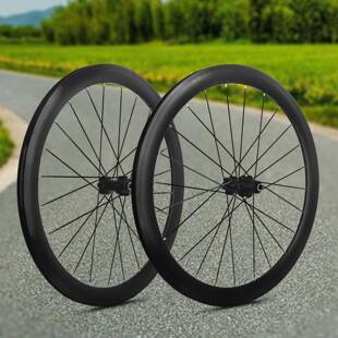 120响700C公路碟刹自行车轮组铝合金框高30 50mm无标