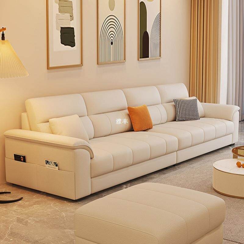 2026新款意式轻奢沙发客厅小户型家用真皮沙发沙发直排沙发豪华