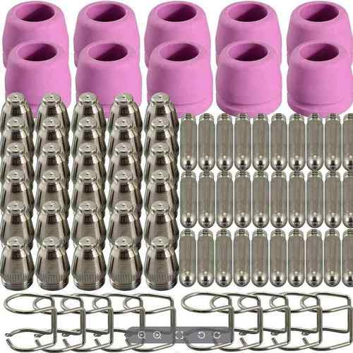 跨境套装AG60/SG55等离子切割机配件CUT60电极割咀瓷咀80件套