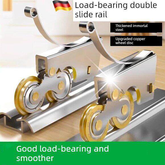 衣柜门滑轮推拉门地滑轮底部滑轮移门下滑轮轨道导轨厨房滚轮