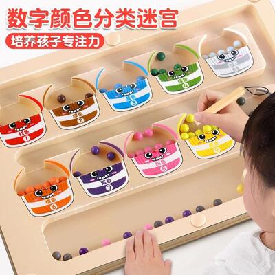 Magnetic Maze Ball Game - Focus and Attention Training Toy f