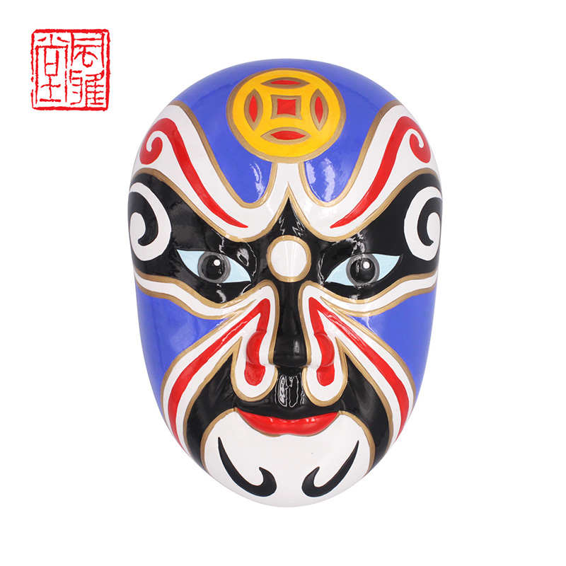 财神挂件京剧风雅大号五路  火锅店摆脸谱装饰堂装饰画四川面具