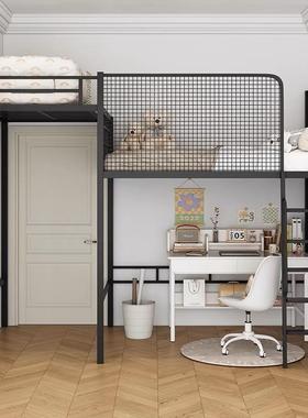 宿舍公寓铁艺高学架小床双人高床户型儿童架生阁楼床ADE铁艺上床