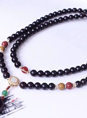 【萌佛】小叶紫檀0.8佛珠文玩手串念珠手链项链情侣趣味收藏送礼