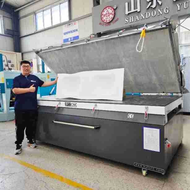 可丽奈卫浴一体盆吸塑成型设备热弯绮美石加工生产吸塑机全自动