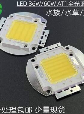 36W60W植物led灯珠灯芯植物灯鱼缸水草珊瑚灯全光谱灯珠集成光源