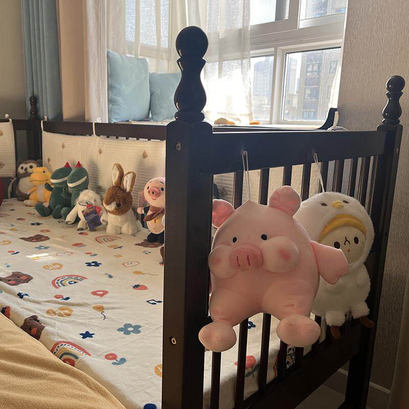 纯实木儿童床山毛榉木拼接床定制加宽婴儿床男孩女孩带护栏宝宝床