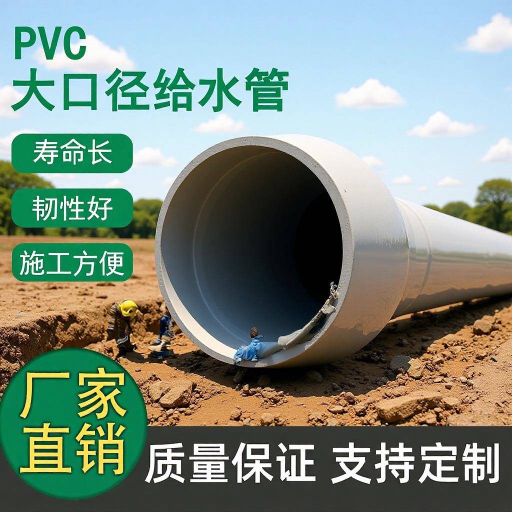 pvc给水管大口径自来水排水硬管排污管下水道塑料供水管厂家直营