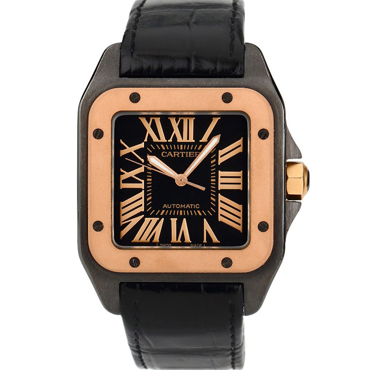 [9.8新]卡地亚山度士自动机械男表W2020009