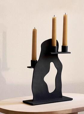 复古烛台家用多头蜡烛烛托氛围感家居样板间民宿客厅桌面装饰摆件