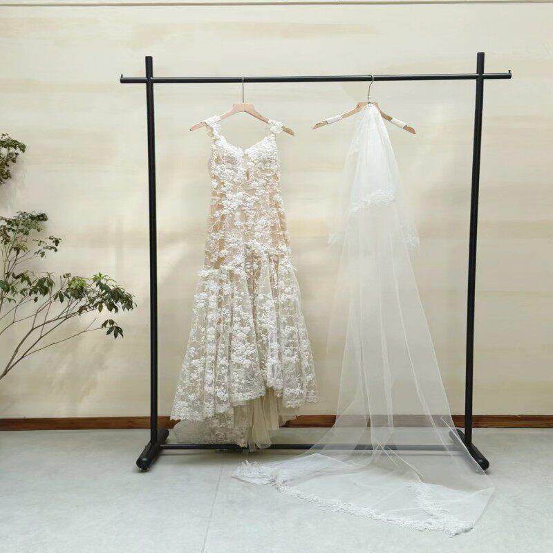 高档婚纱架子礼服展示架影楼汉服挂衣架落地婚纱店秀禾服陈列货架