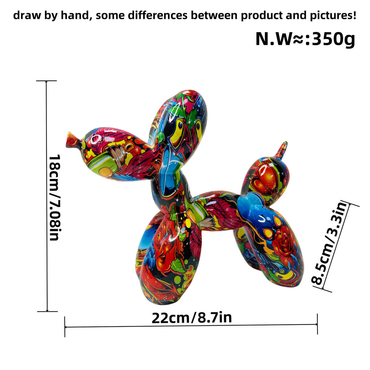 萌家居气球场景装饰品礼品玄关软电视柜摆件创意狗装客厅立体欧式