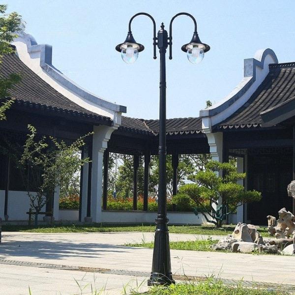 别墅小区花园灯公园围墙柱灯户外太阳能草坪灯led铝质【庭院灯】