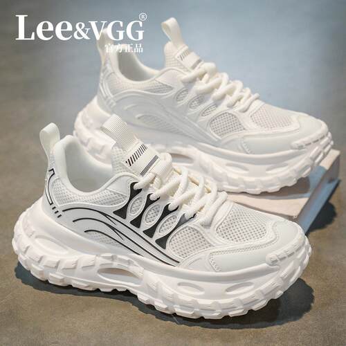 Lee&vgg潮牌厚底老爹鞋男2026新款夏季网面透气运动休闲百搭男鞋